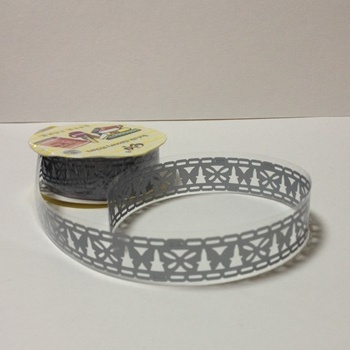 Самоклеющаяся лента, бабочка серый, 15 мм, 1 м в рулоне