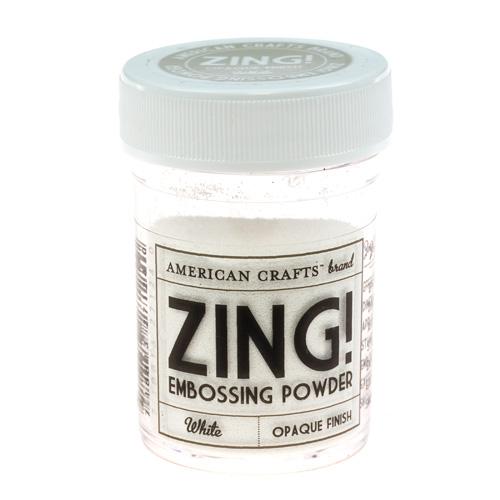 Пудра для ембоссінга White Zing! білого кольору від American Crafts