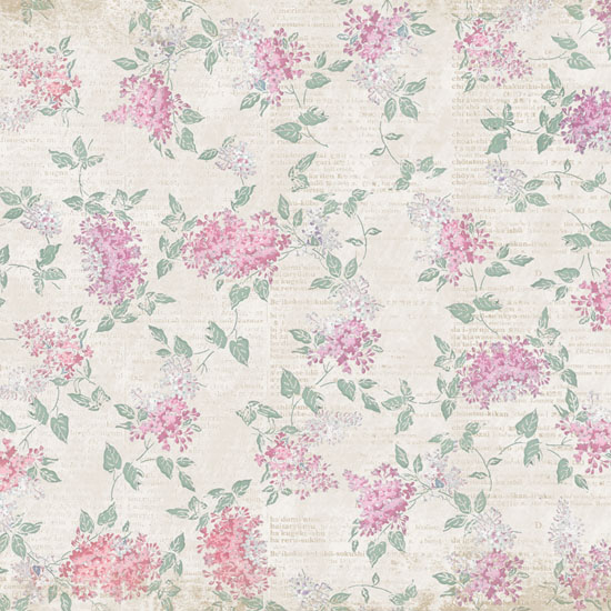 Односторонній скраппапір Hydrangeas від Melissa Frances