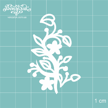 Чіпборд Гілочка 09, розмір 34 * 52 мм від Вензелік