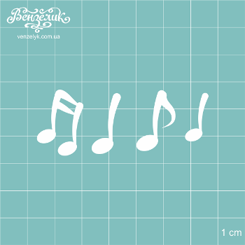 Чіпборд Набір ноток, розмір 63 * 24 мм від Вензелік