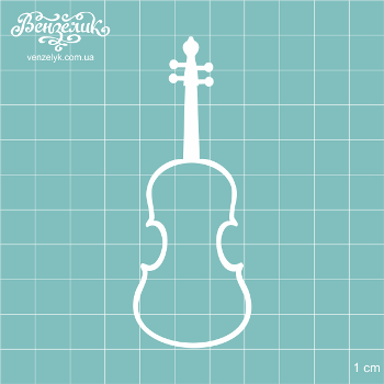 Чипборд Скрипка 02, размер 34*89 мм от Вензелик