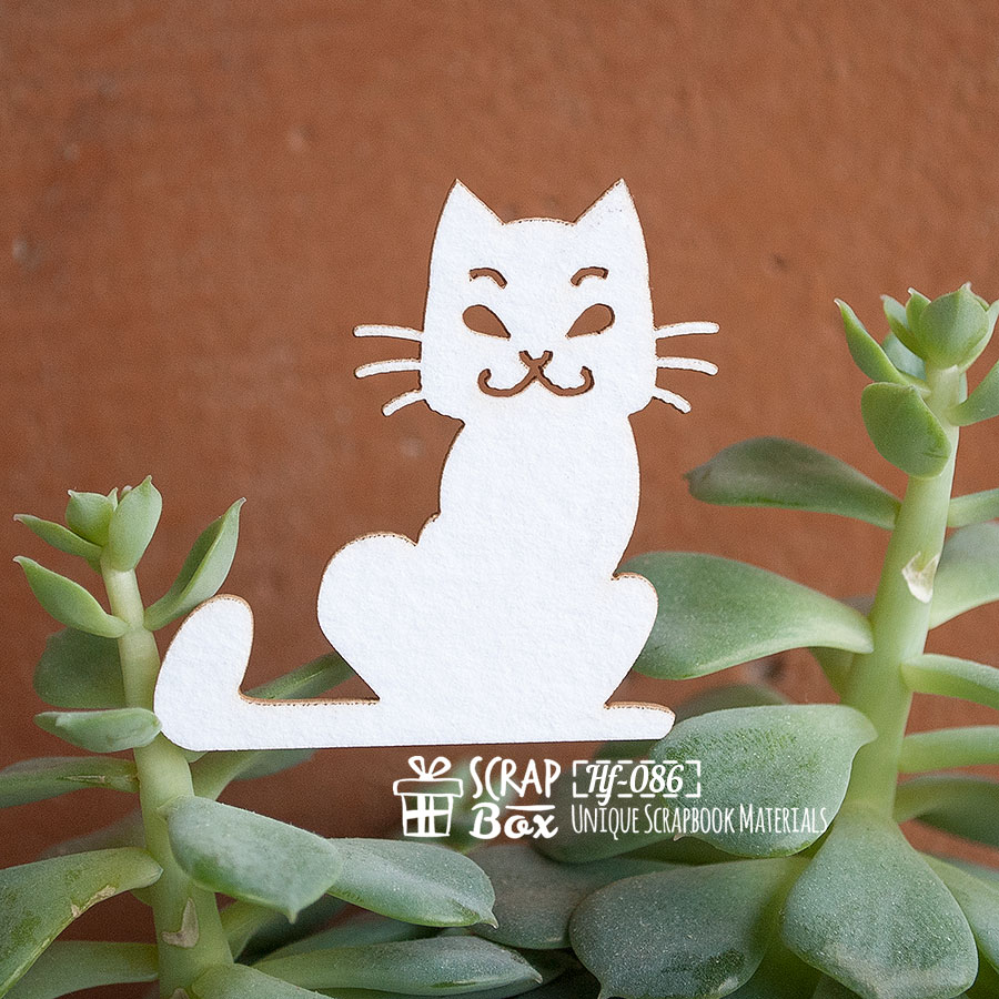 Чіпборд Котик, розмір 47 * 42 мм від Scrapbox