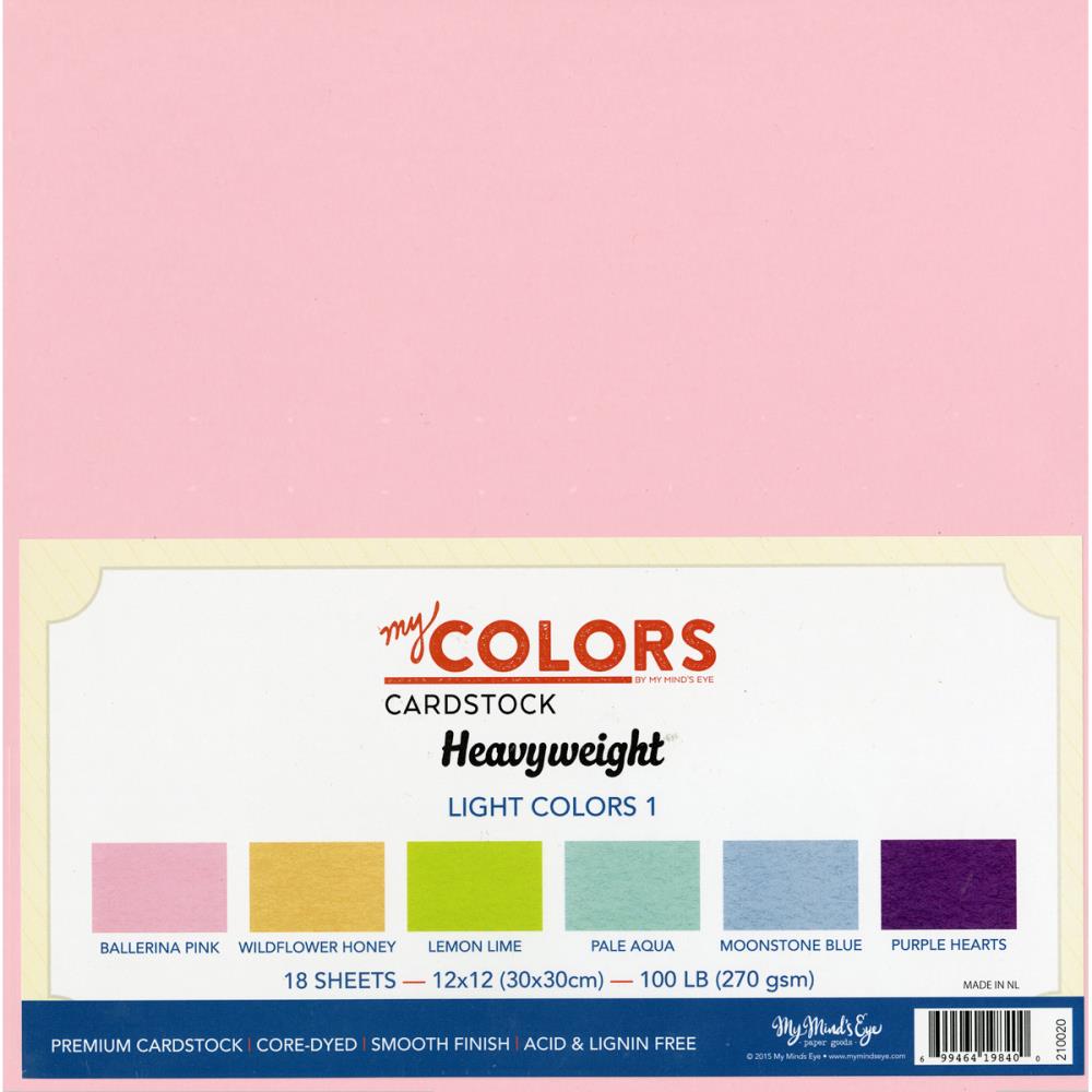 Набір гладкого кардстока Lights, 30 * 30 см, 6 шт, 270 г / м2 від My Mind's Eye