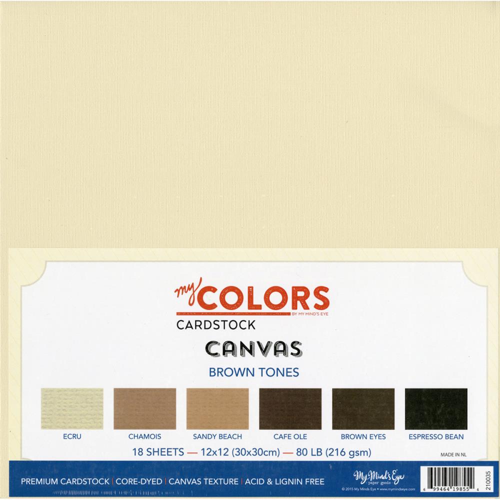 Набір текстурного кардстока Brown Tones, 30 * 30 см, 6 шт, 216 г / м2 від My Mind's Eye