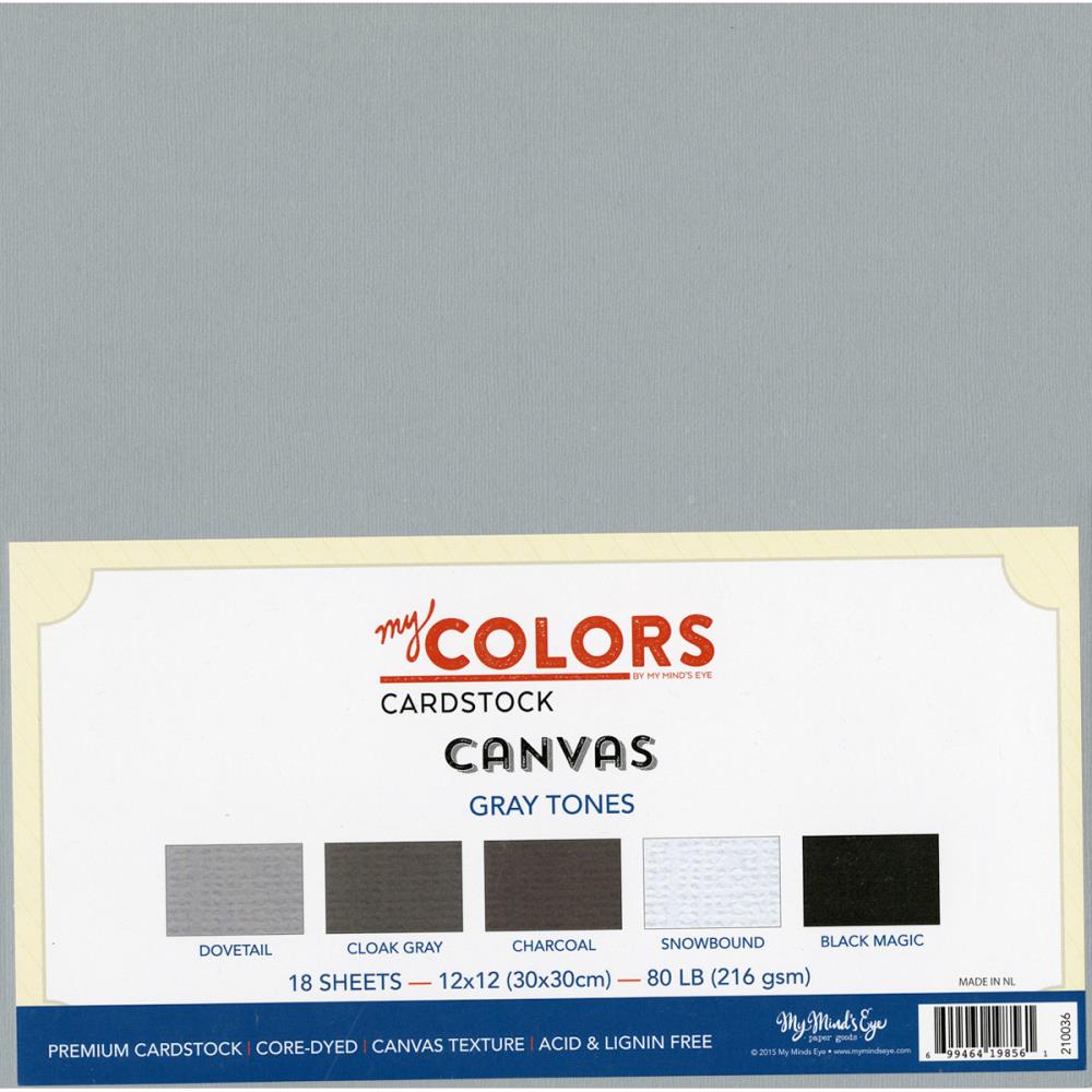 Набір текстурного кардстока Gray Tones, 30 * 30 см, 6 шт, 216 г / м2 від My Mind's Eye