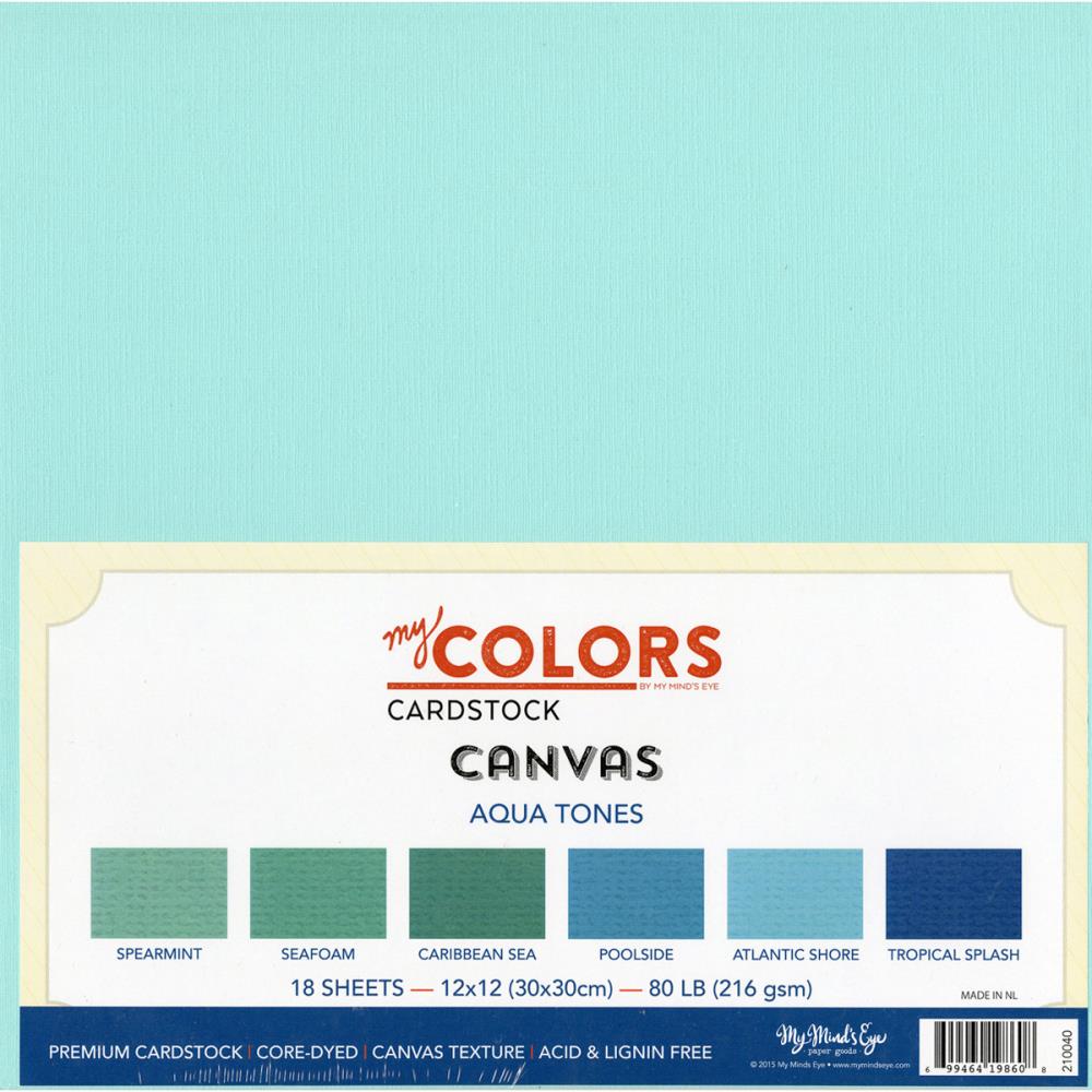 Набір текстурного кардстока Aqua Tones, 30 * 30 см, 6 шт, 216 г / м2 від My Mind's Eye