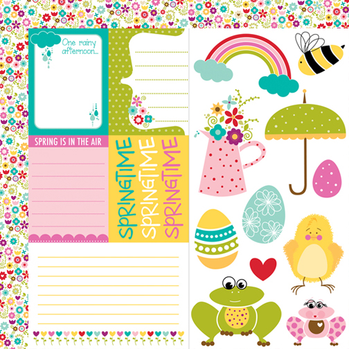 Двосторонній папір Spring Flings & Easter Things 30х30 см від Bella Blvd