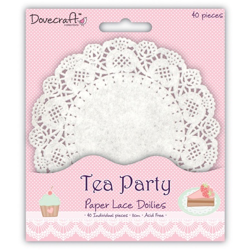 Набор кружевных салфеток круглой формы Tea Party Heart Doilies от Dovecraft