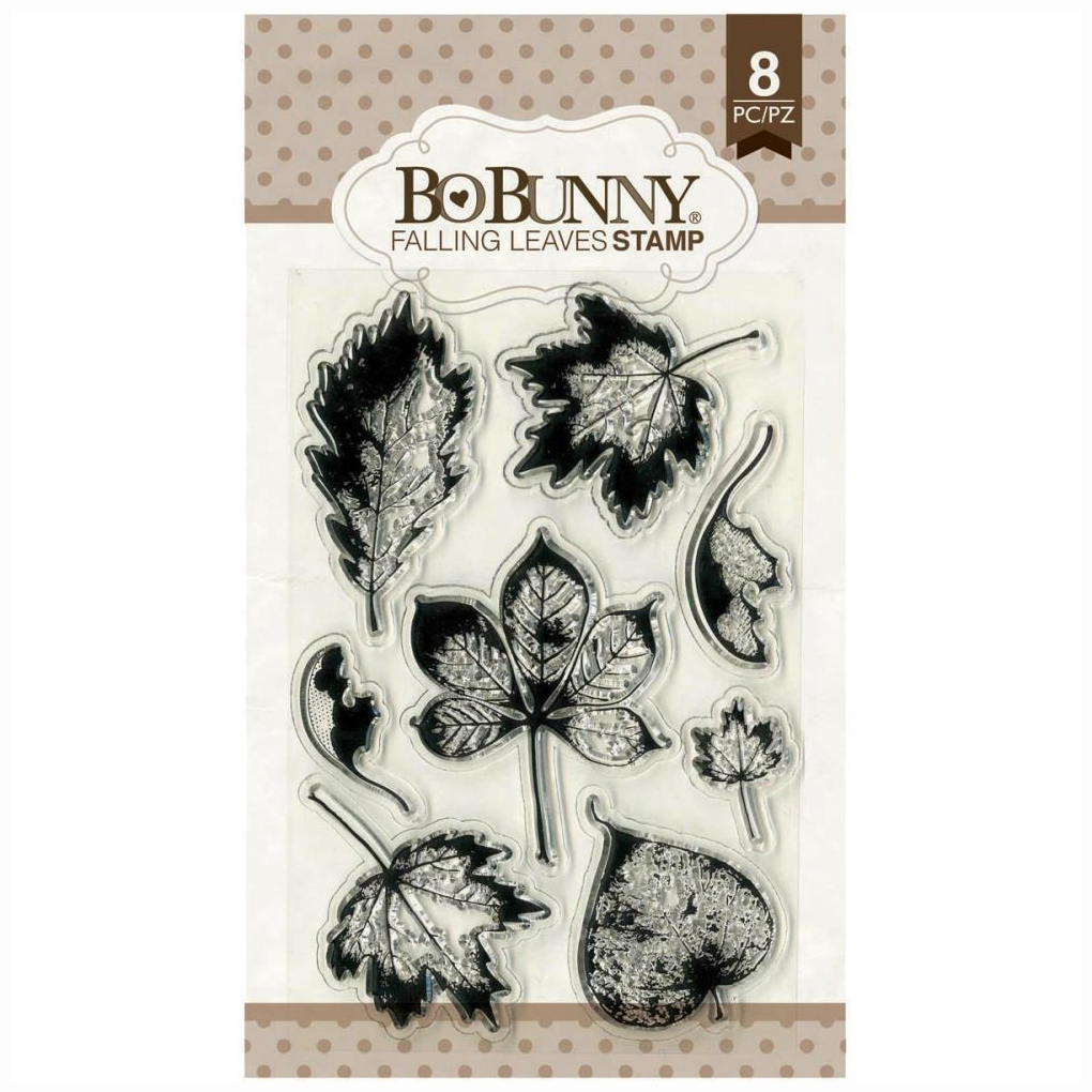 Набор акриловых штампов в упаковке Falling Leaves, 8 шт, Bo Bunny