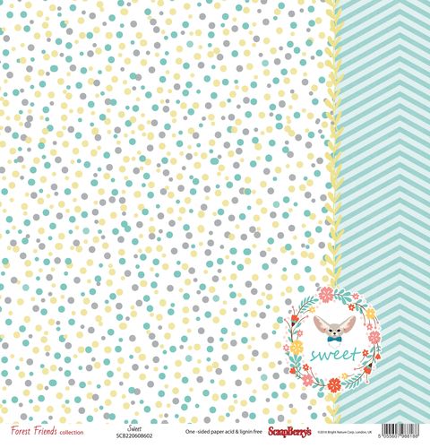 Одностороння бумага Лужайка, 30*30 см, 190 г/м2 от ScrapBerry's