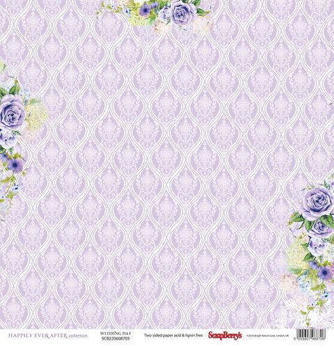 Лист бумаги День свадьбы, 30*30 см, 190 г/м2 от ScrapBerry's