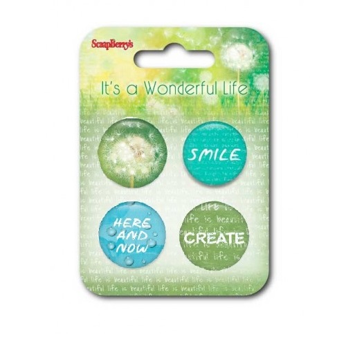Набір металевих фішок It's a Wonderful Life №2, 4 шт від ScrapBerry's