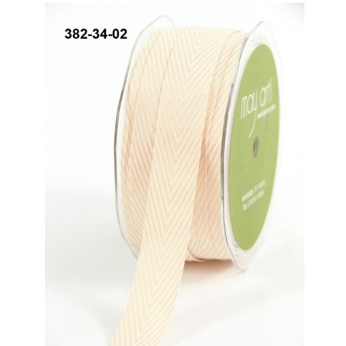 Лента Twill/ Stripes Champagne от May Arts, 90 см