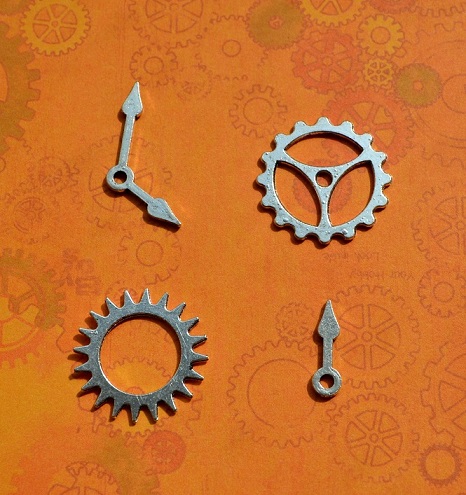 Набор металлических украшений "Шестерни и стрелки", 4 шт от Hobby&You