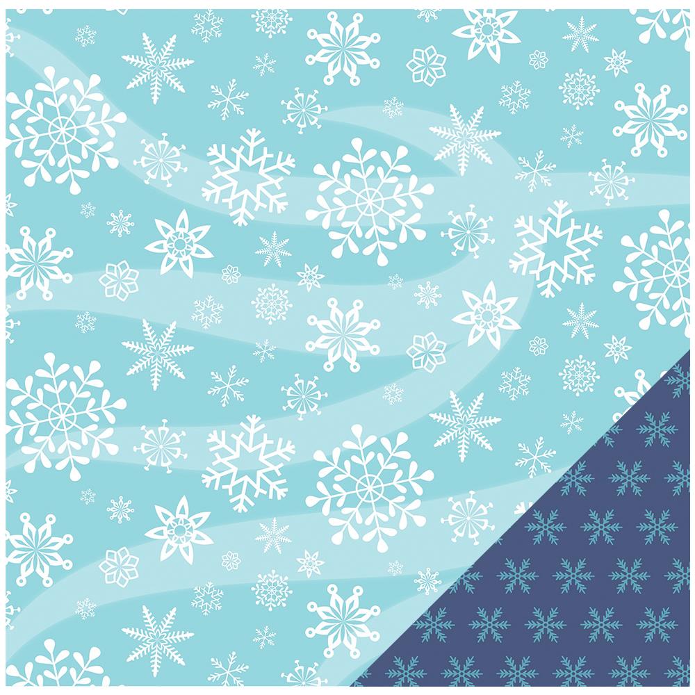 Двосторонній папір Large Snowflakes 30 * 30 см від American Crafts