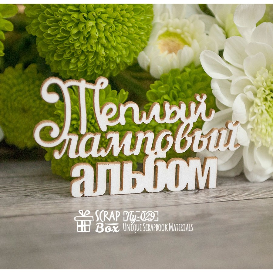 Чипборд "Теплый ламповый альбом", 70*44 мм от Scrapbox