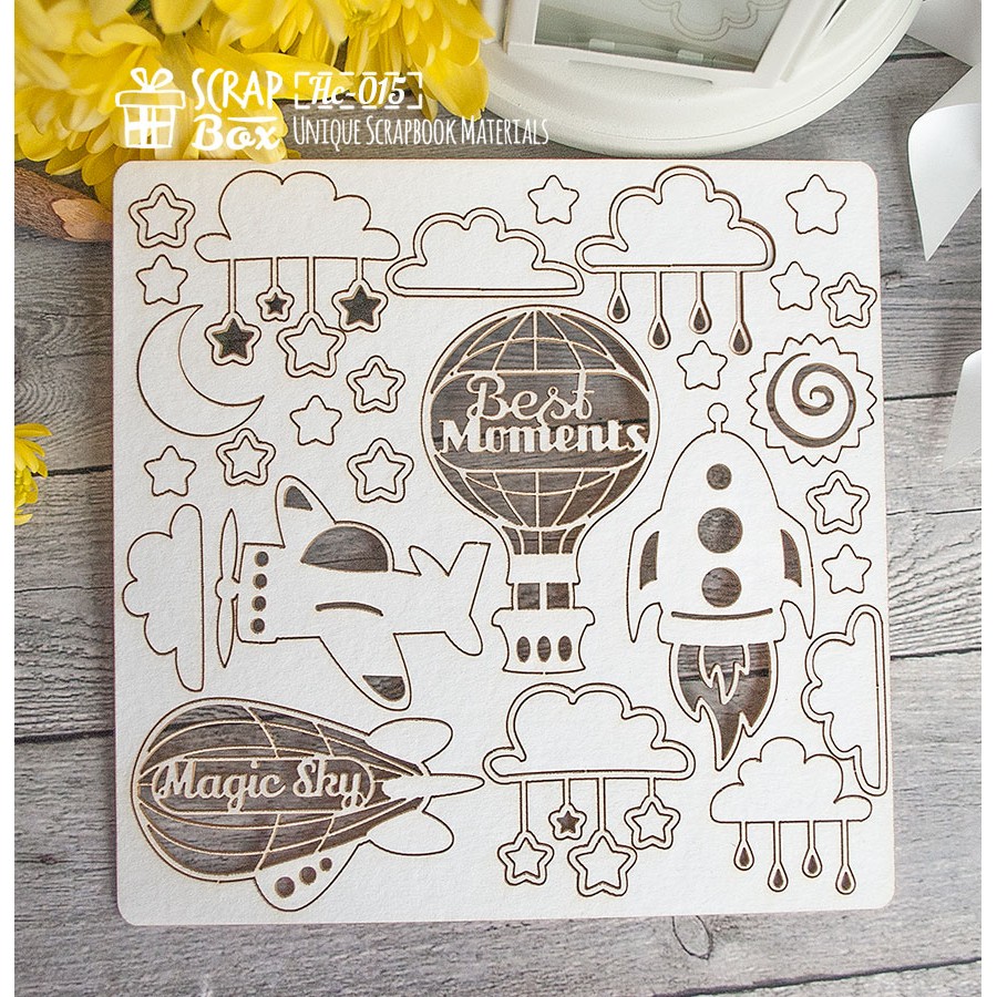 Чіпборд дитячий набір Magic Sky, 146 * 143 мм від Scrapbox