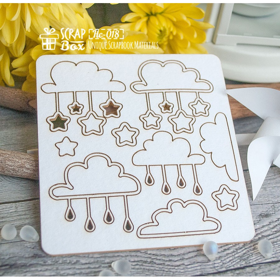 Чіпборд Милі хмарки, 89 * 95 мм від Scrapbox