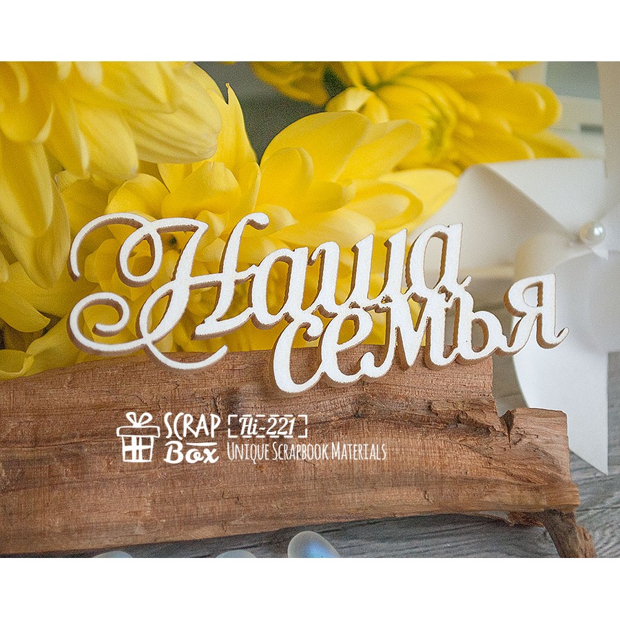 Чіпборд "Наша сім'я", 75 * 31 мм від Scrapbox