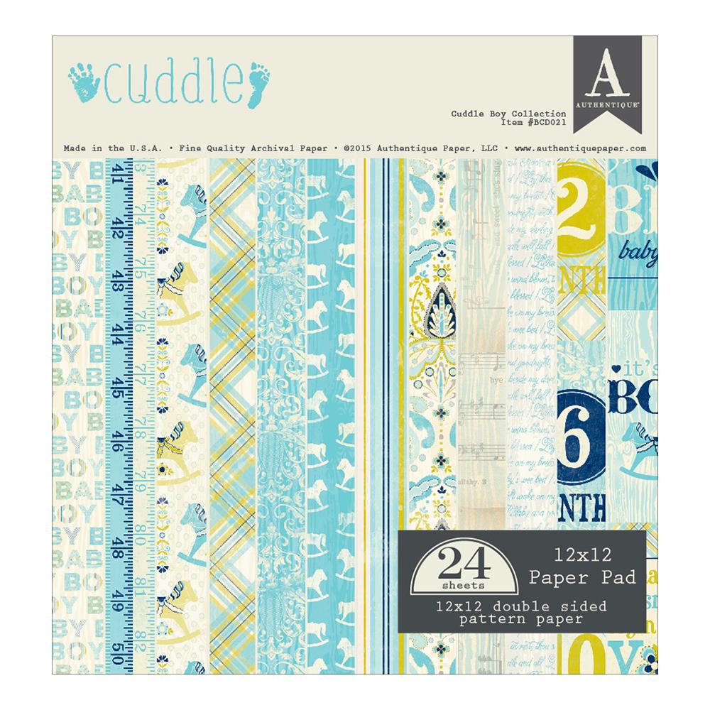 Набір паперу Cuddle Boy, 30 * 30 см, 12 аркушів від Authentique Paper