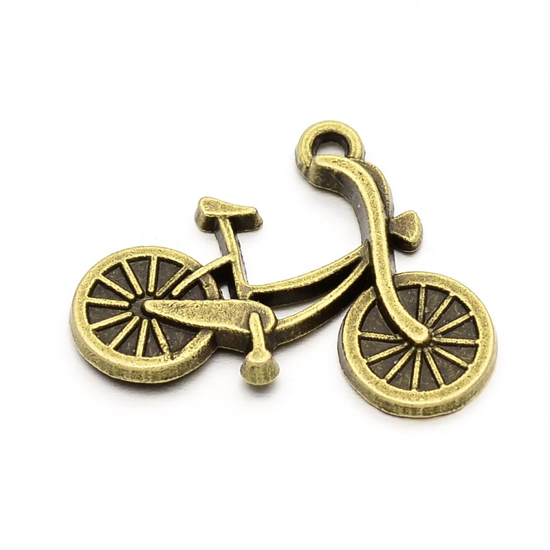 Набір підвісок "Велосипеди", антична бронза, 6 шт