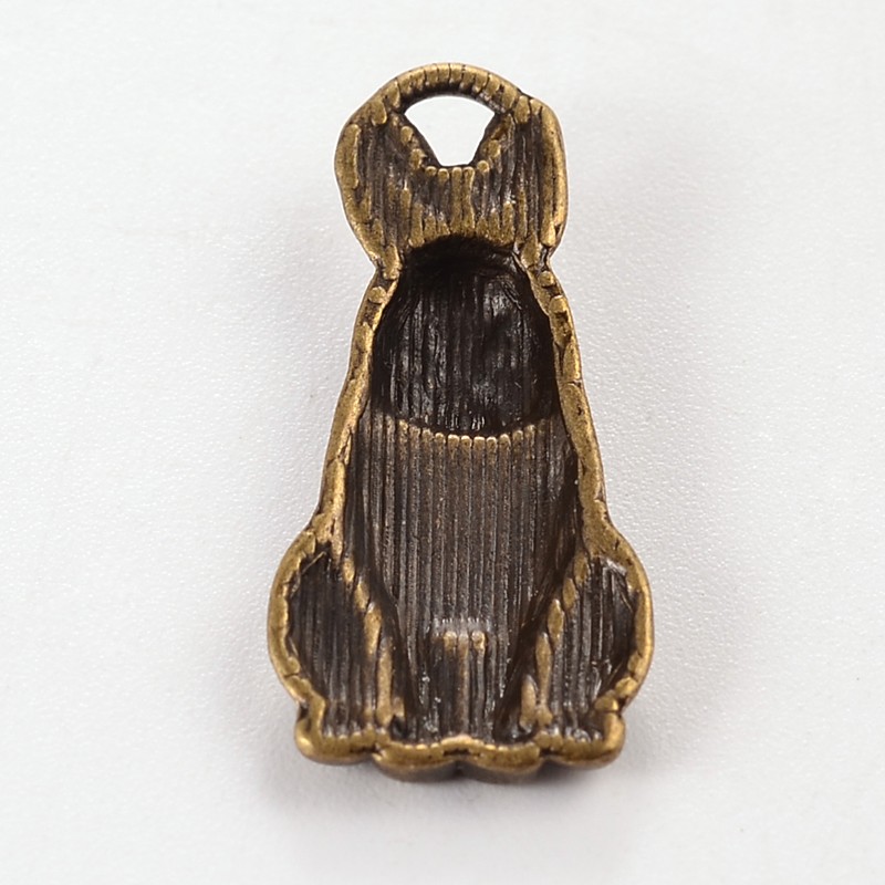 Набір підвісок "Кролики", антична бронза, 7 шт