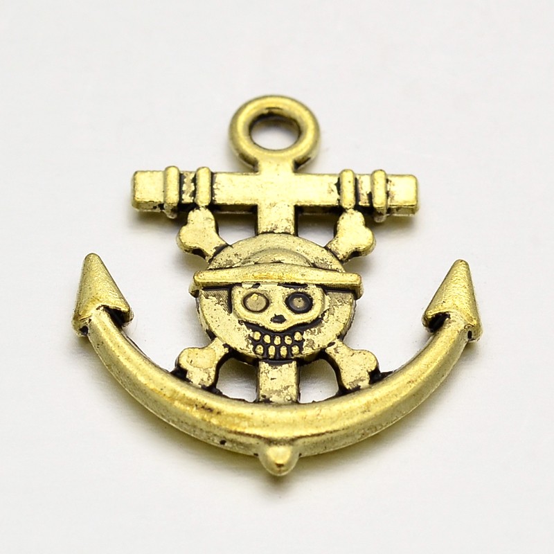 Набір підвісок "Морські пригоди", античне золото, 11 шт