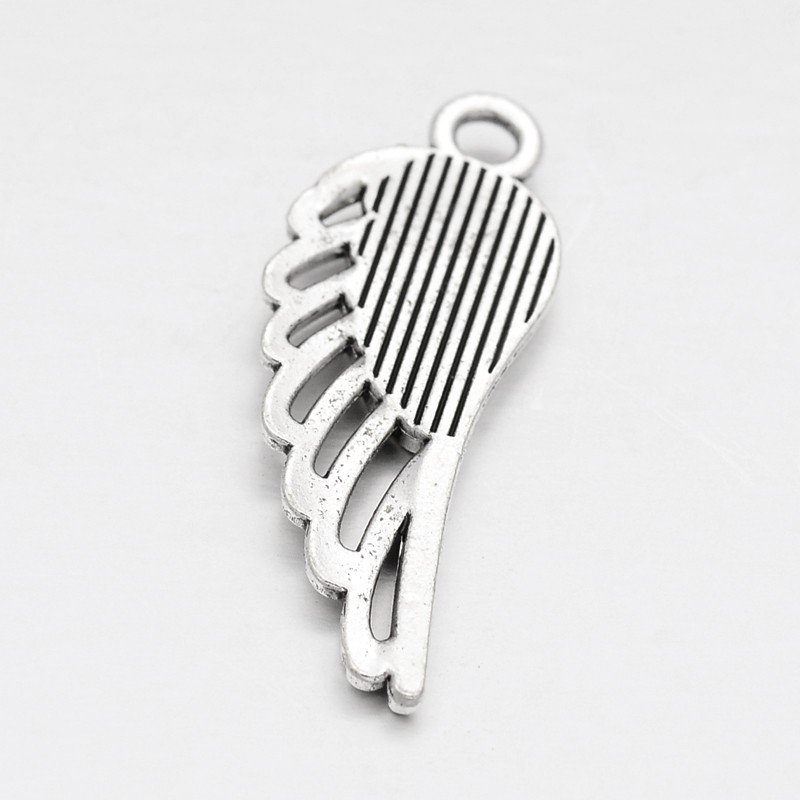 Набор подвесок "Крылья", античное серебро , 11 шт