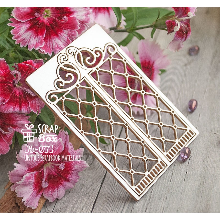 Чіпборд ворота з вензелями, 61 * 88 мм від Scrapbox