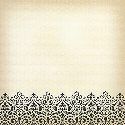 Односторонняя бархатная скрапбумага Black Flocked Paper - Bottom Edge от DCWV