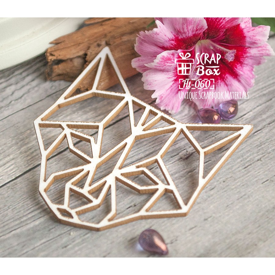 Чіпборд "hipster" котик, 60 * 57 мм від Scrapbox