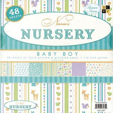 Набор скрапбумаги Nursery Baby Boy 30x30 от DCWV, 24 листа
