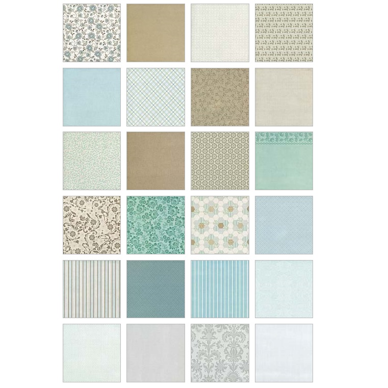 Набор скрапбумаги Linen Closet 30x30 24 листа от DCWV