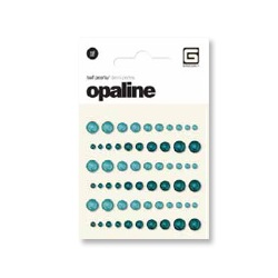 Набір напівперлин Opaline Teal Aquamarine 60 шт.,  BasicGrey
