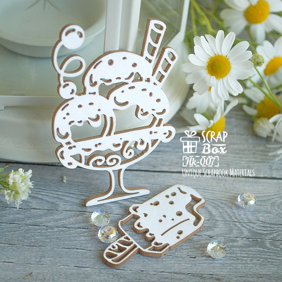 Чіпборд морозиво з шоколадом, 67 * 46 мм від ScrapBox