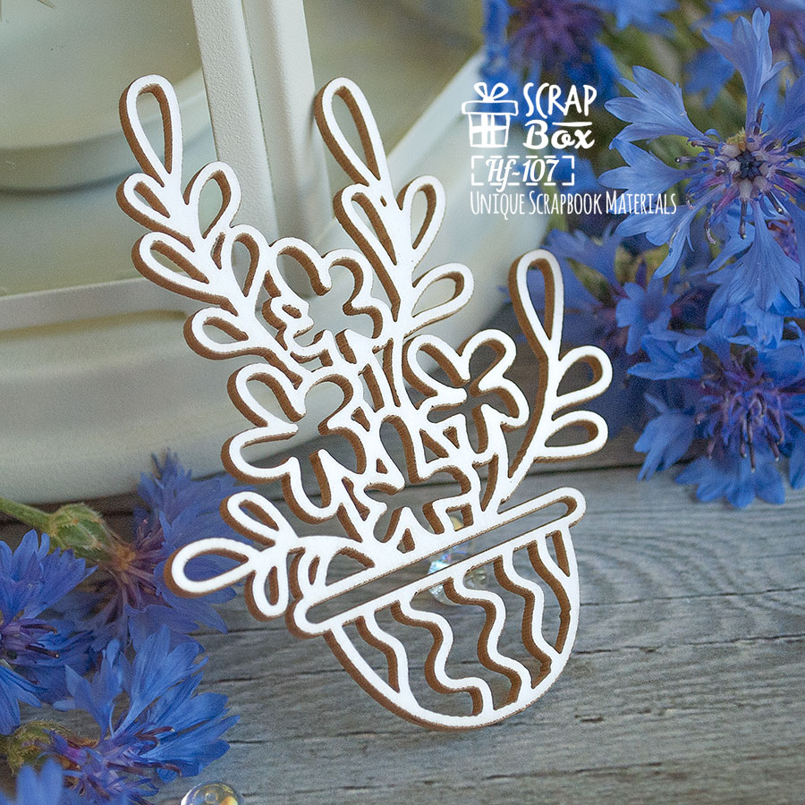 Чіпборд кімнатна квітка, 59 * 77 мм від ScrapBox