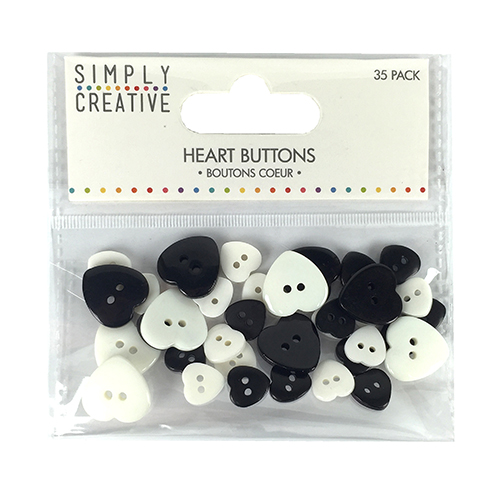 Набір ґудзиків Monochrome, 38 шт від Simply Creative