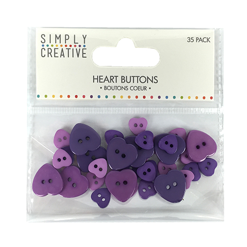 Набір ґудзиків Purple, 38 шт від Simply Creative