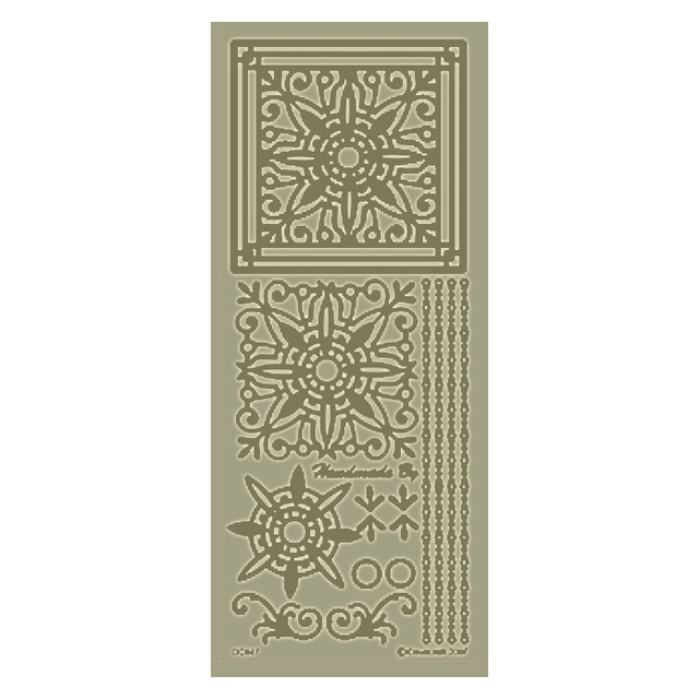 Контурні наклейки Gold Square Medallion, 10 * 23 см від Dovecraft