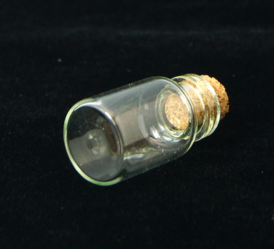Декоративна скляна пляшка з пробкою висотою 16 * 28 мм, 1 шт