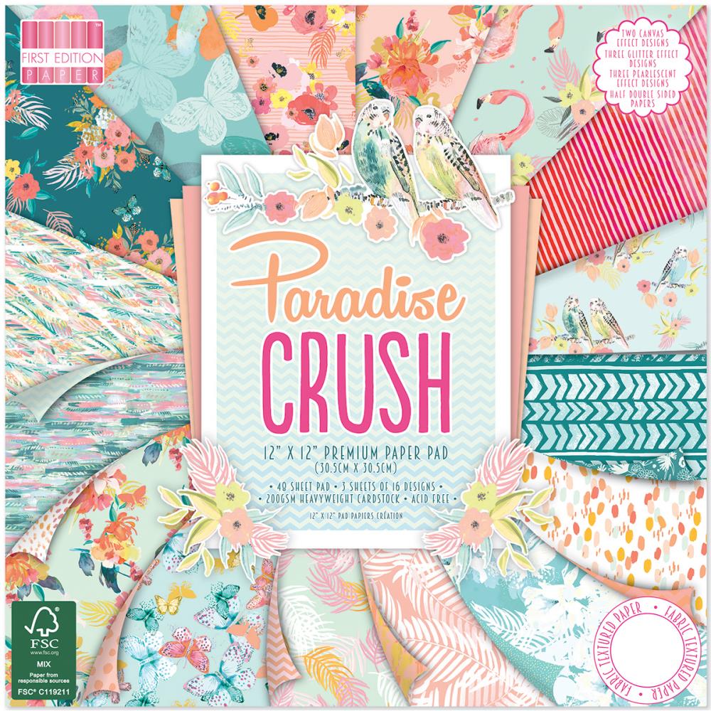 Набір паперу Paradise Crush, 30 * 30 см, 16 л від First Edition