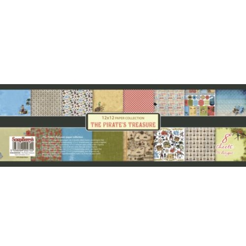 Набір двостороннього паперу "Скарби Піратів", 30 * 30 см, 8 л від ScrapBerry's