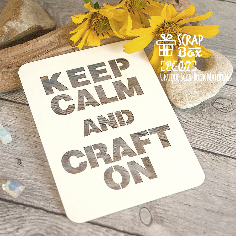 Чіпборд Keep calm, 100 * 75 мм від ScrapBox
