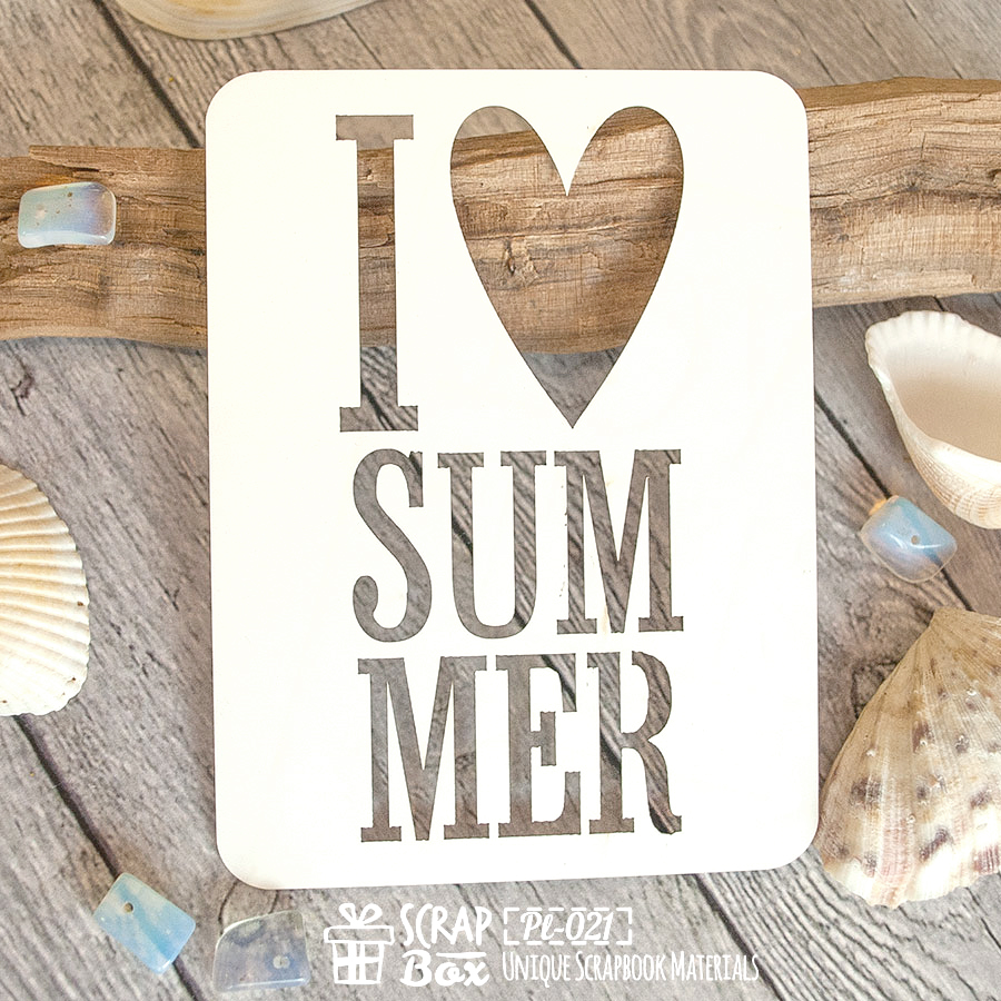 Чіпборд I love summer, 100 * 75 мм від ScrapBox