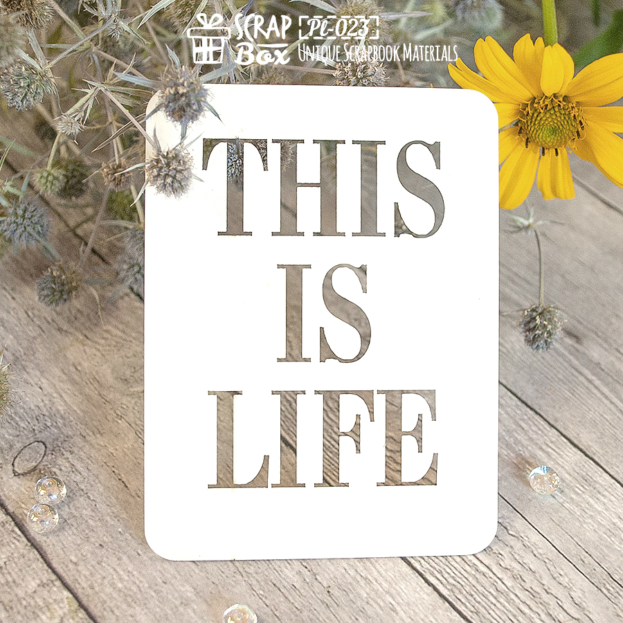 Чипборд Карточка This is Life, 100*75 мм от ScrapBox