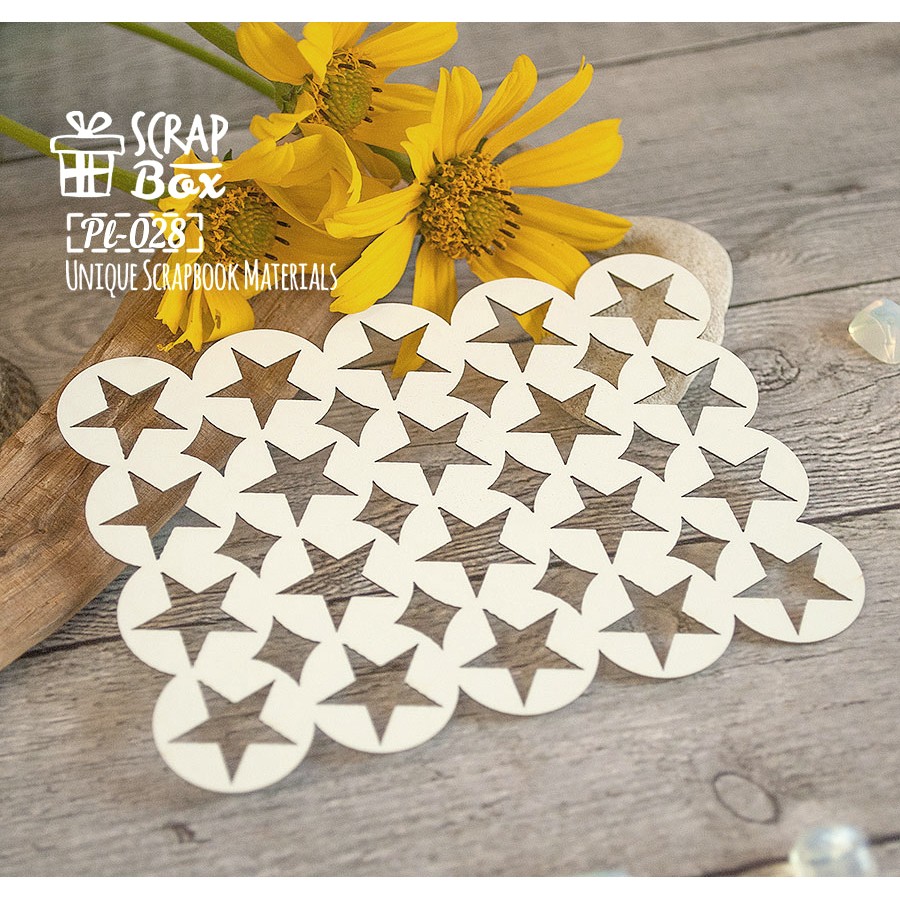 Чіпборд Картка Project Life Stars in Circle, 100 * 75 мм від Scrapbox
