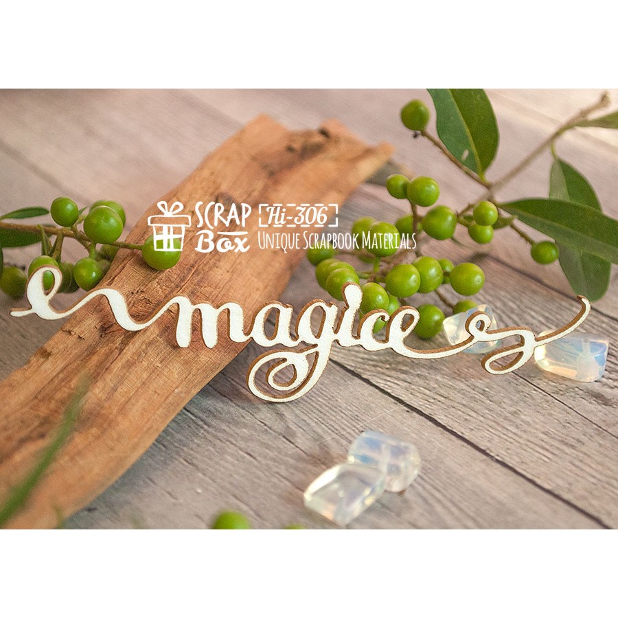 Чіпборд "Magic", напис, 102 * 23 мм від Scrapbox
