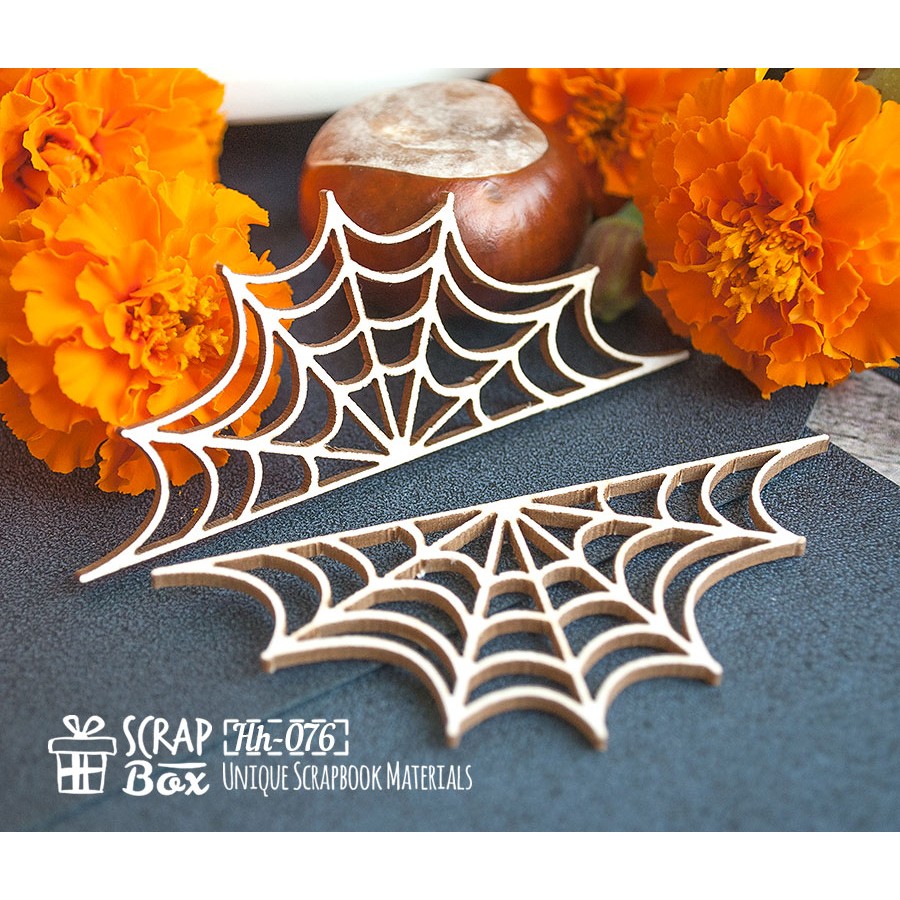 Чипборд бордюр Паутинка, 67*28 мм от Scrapbox