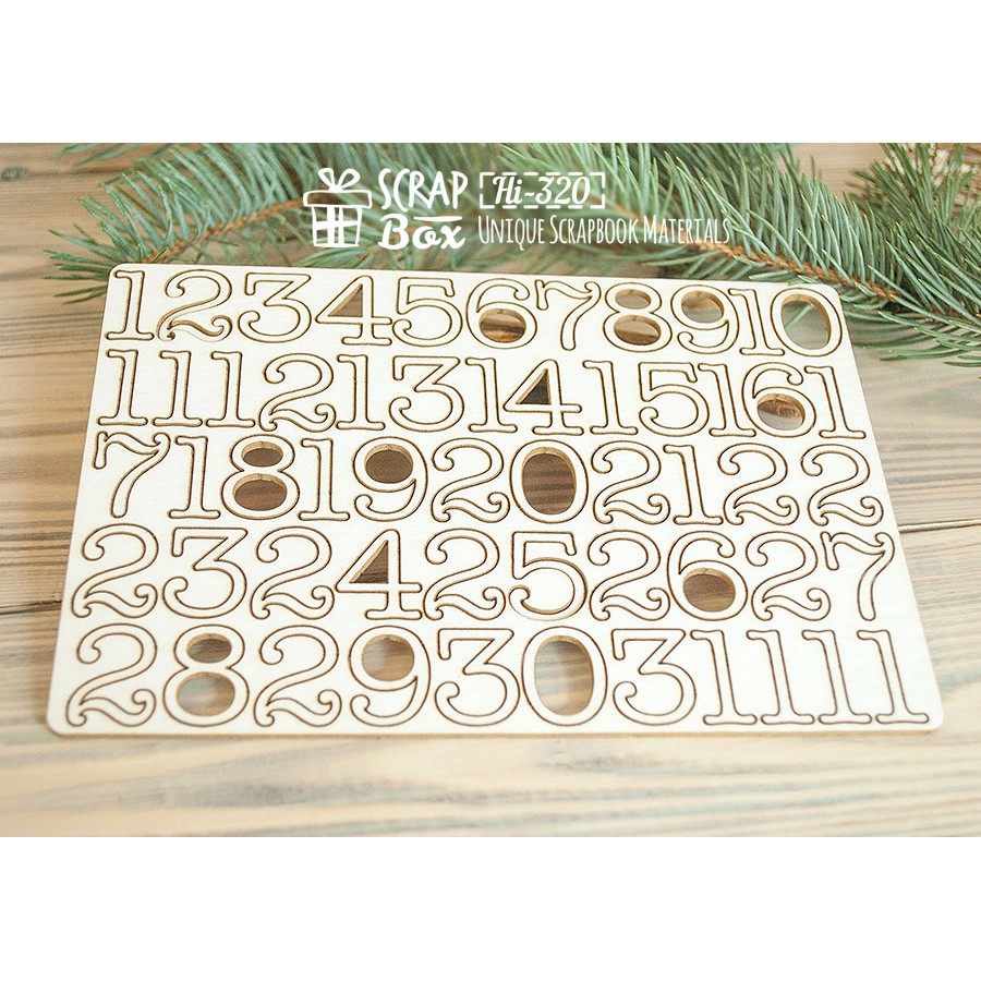 Чіпборд набір чисел для різдвяного календаря, 165 * 112 мм від Scrapbox